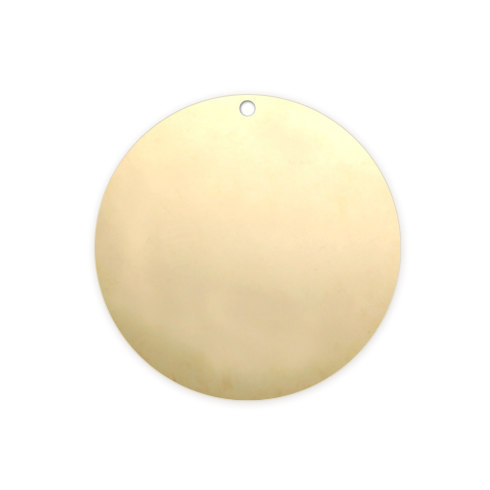 Metal Stamping Blanks Gold Filled Round, Disc, Circle with Hole, 19mm (.75"), 22g